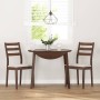 Sillas de comedor con cojines 2 uds madera maciza marrón caucho
