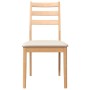 Sillas de comedor con cojines 2uds madera maciza natural caucho