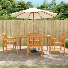 Juego de comedor de jardín 5 piezas madera maciza de acacia by vidaXL, Garden sets - Ref: Foro24-3206277, Price: 531,36 €, Di...