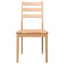 Sillas de comedor 2 uds madera maciza natural caucho