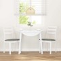 Sillas de comedor con cojines 2uds madera maciza blanco caucho