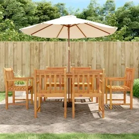 Garden dining set 7 pieces solid acacia wood by vidaXL, Garden sets - Ref: Foro24-3206278, Price: 634,83 €, Discount: %