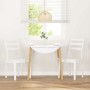 Sillas de comedor 2 unidades madera maciza de caucho blanco