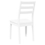 Sillas de comedor 2 unidades madera maciza de caucho blanco