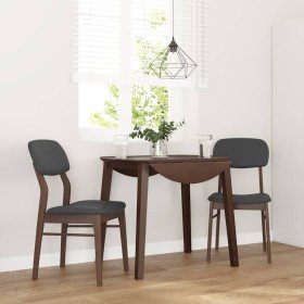 Sillas de comedor con cojines 2 uds madera maciza marrón caucho Sillas de comedor con cojines 2 uds madera maciza marrón caucho