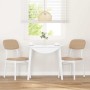 Sillas de comedor con cojines 2uds madera maciza blanco caucho
