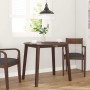 Mesa de comedor de madera maciza de caucho marrón en Mesas de cocina y de comedor | Comprar online en Foro24