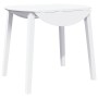 Mesa de comedor de madera maciza de caucho blanco