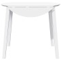 Mesa de comedor de madera maciza de caucho blanco