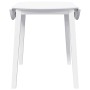 Mesa de comedor de madera maciza de caucho blanco