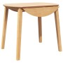 Mesa de comedor natural madera maciza roble caucho en Mesas de cocina y de comedor | Comprar online en Foro24