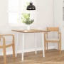 Mesa de comedor de madera maciza de caucho blanco en Mesas de cocina y de comedor | Comprar online en Foro24
