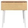 Mesa de comedor de madera maciza de caucho blanco en Mesas de cocina y de comedor | Comprar online en Foro24