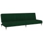 Sofá cama de 2 plazas terciopelo verde oscuro