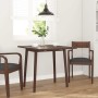 Mesa de comedor de madera maciza de caucho marrón