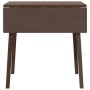 Mesa de comedor de madera maciza de caucho marrón