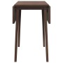 Mesa de comedor de madera maciza de caucho marrón
