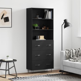 Hohes Sideboard Sperrholz schwarz 69,5x34x180 cm von vidaXL, Sideboards - Ref: Foro24-3189374, Preis: 167,74 €, Rabatt: %
