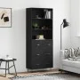Aparador alto madera contrachapada negro 69,5x34x180 cm de vidaXL, Aparadores - Ref: Foro24-3189374, Precio: 155,44 €, Descue...