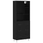 Tall black plywood sideboard 69.5x34x180 cm by vidaXL, Sideboards - Ref: Foro24-3189374, Price: 155,44 €, Discount: %