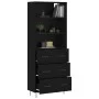Tall black plywood sideboard 69.5x34x180 cm by vidaXL, Sideboards - Ref: Foro24-3189374, Price: 155,44 €, Discount: %