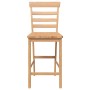 Taburetes de bar 2 uds madera maciza natural caucho
