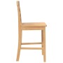 Taburetes de bar 2 uds madera maciza natural caucho
