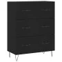 Tall black plywood sideboard 69.5x34x180 cm by vidaXL, Sideboards - Ref: Foro24-3189374, Price: 155,44 €, Discount: %