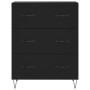 Aparador alto madera contrachapada negro 69,5x34x180 cm de vidaXL, Aparadores - Ref: Foro24-3189374, Precio: 167,62 €