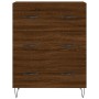 Aparador alto madera contrachapada marrón roble 69,5x34x180 cm de vidaXL, Aparadores - Ref: Foro24-3189380, Precio: 158,99 €,...