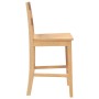 Taburetes de bar 2 uds madera maciza natural caucho