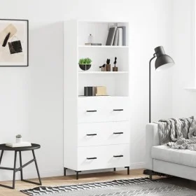 Tall white plywood sideboard 69.5x34x180 cm by vidaXL, Sideboards - Ref: Foro24-3189381, Price: 154,05 €, Discount: %
