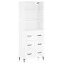 Aparador alto madera contrachapada blanco 69,5x34x180 cm de vidaXL, Aparadores - Ref: Foro24-3189381, Precio: 153,79 €, Descu...