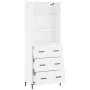 Aparador alto madera contrachapada blanco 69,5x34x180 cm de vidaXL, Aparadores - Ref: Foro24-3189381, Precio: 153,79 €, Descu...
