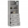 Concrete gray plywood tall sideboard 69.5x34x180 cm by vidaXL, Sideboards - Ref: Foro24-3189377, Price: 142,60 €, Discount: %