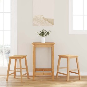 Sillas de bar 2 uds madera maciza caucho Sillas de bar 2 uds madera maciza caucho