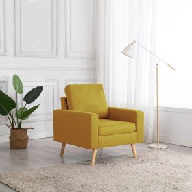 Sillón de tela amarillo Sillón de tela amarillo