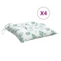 Stuhlkissen 4 Stück Oxford-Stoff bedruckt mit Blättern 50x50x7 cm von vidaXL, Kissen für Stühle und Sofas - Ref: Foro24-36155...