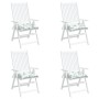 Stuhlkissen 4 Stück Oxford-Stoff bedruckt mit Blättern 50x50x7 cm von vidaXL, Kissen für Stühle und Sofas - Ref: Foro24-36155...