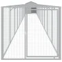 Hundehütte mit Dach, hellgrau, verzinkter Stahl, 117 x 1221 x 123 cm von vidaXL, Hundehütten - Ref: Foro24-3189068, Preis: 58...