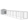 Hundehütte aus verzinktem Stahl mit Dach hellgrau 117x813x123cm von vidaXL, Hundehütten - Ref: Foro24-3189066, Preis: 463,09 ...
