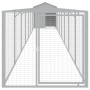 Hundehütte aus verzinktem Stahl mit Dach hellgrau 117x813x123cm von vidaXL, Hundehütten - Ref: Foro24-3189066, Preis: 453,75 ...