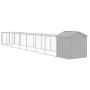 Hundehütte aus verzinktem Stahl mit Dach hellgrau 117x813x123cm von vidaXL, Hundehütten - Ref: Foro24-3189066, Preis: 463,09 ...