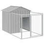 Hundehütte aus verzinktem Stahl mit Dach hellgrau 117x813x123cm von vidaXL, Hundehütten - Ref: Foro24-3189066, Preis: 463,09 ...