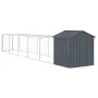 Hundehütte mit grau verzinktem Stahldach 117x609x123 cm von vidaXL, Hundehütten - Ref: Foro24-3189060, Preis: 359,19 €, Rabat...