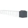 Dog house with gray galvanized steel roof 117x1017x123 cm by vidaXL, Dog kennels - Ref: Foro24-3189062, Price: 499,25 €, Disc...