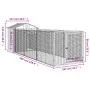 Hundehütte mit grau verzinktem Stahldach 117x405x123 cm von vidaXL, Hundehütten - Ref: Foro24-3189059, Preis: 289,55 €, Rabat...