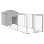 Dog kennel with light gray galvanized steel roof 117x405x123cm by vidaXL, Dog kennels - Ref: Foro24-3189064, Price: 311,32 €,...