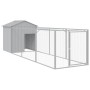 Hundehütte aus hellgrauem verzinktem Stahl mit Dach 117x405x123cm von vidaXL, Hundehütten - Ref: Foro24-3189064, Preis: 310,4...