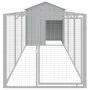 Dog kennel with light gray galvanized steel roof 117x405x123cm by vidaXL, Dog kennels - Ref: Foro24-3189064, Price: 311,32 €,...